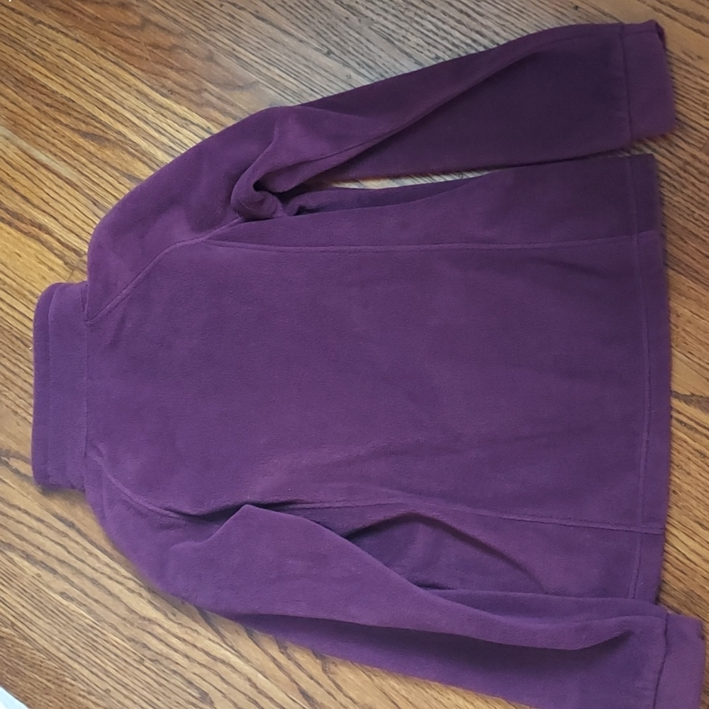 Nearly New Kids Columbia Fleece Jacket Girls L 14 Purple Maroon - Picture 3 of 4